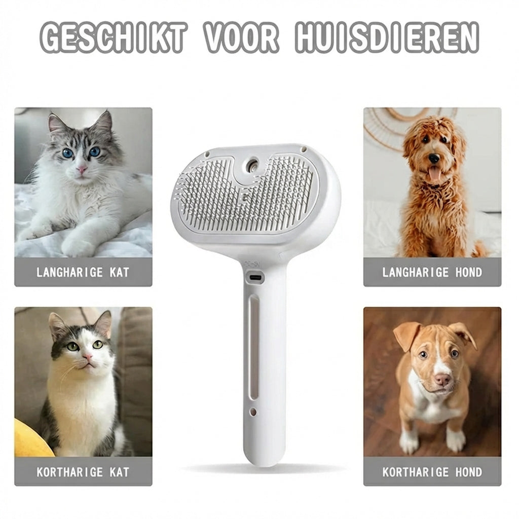 VachtVerzorger 3-in-1 Stoomborstel