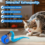 Slimme Interactieve Kattenbal - Automatisch Rollend Speeltje met Veren