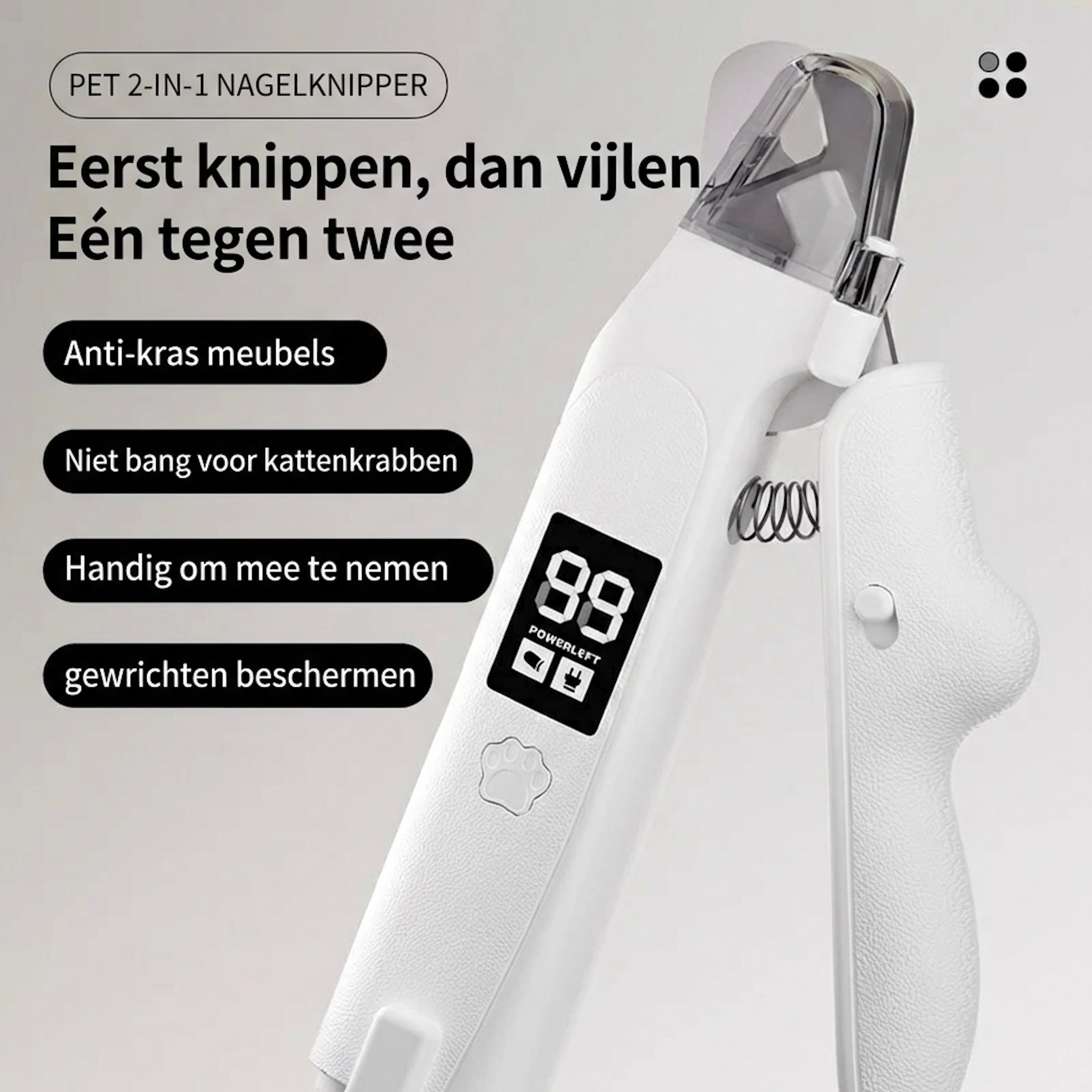 Nagelknipper en Slijper - 2 in 1 Elektrisch